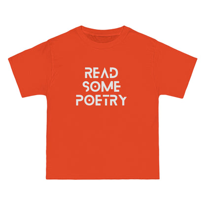 Beefy-T® Short-Sleeve Read Some Poetry White Text T-Shirt