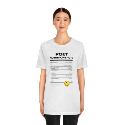 Unisex Jersey Short Sleeve Nutritional Poet Tee