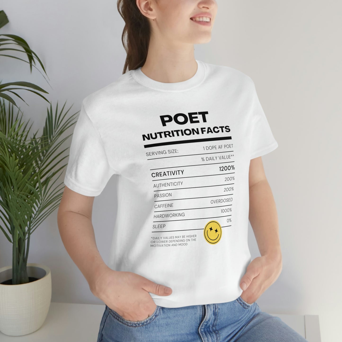 Unisex Jersey Short Sleeve Nutritional Poet Tee