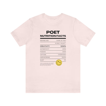 Unisex Jersey Short Sleeve Nutritional Poet Tee