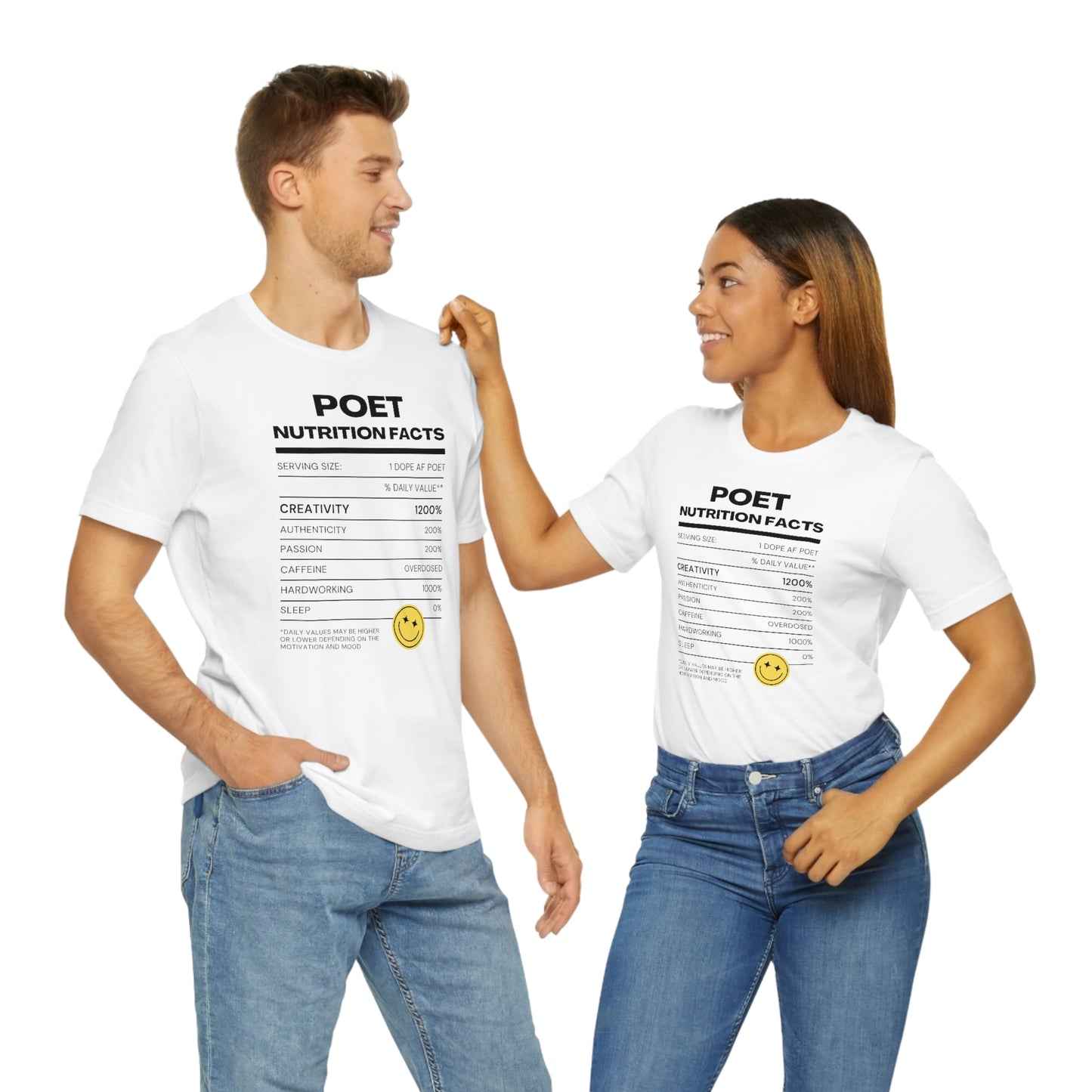 Unisex Jersey Short Sleeve Nutritional Poet Tee