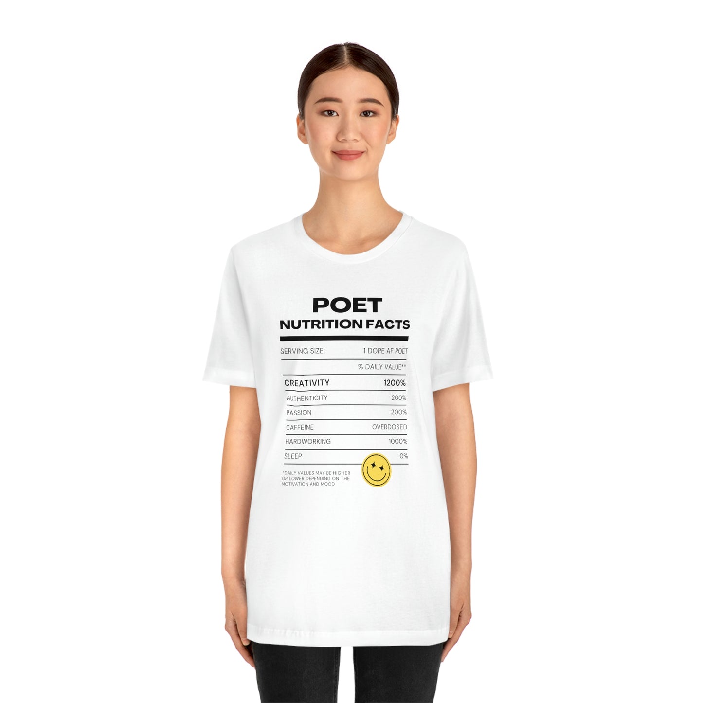 Unisex Jersey Short Sleeve Nutritional Poet Tee