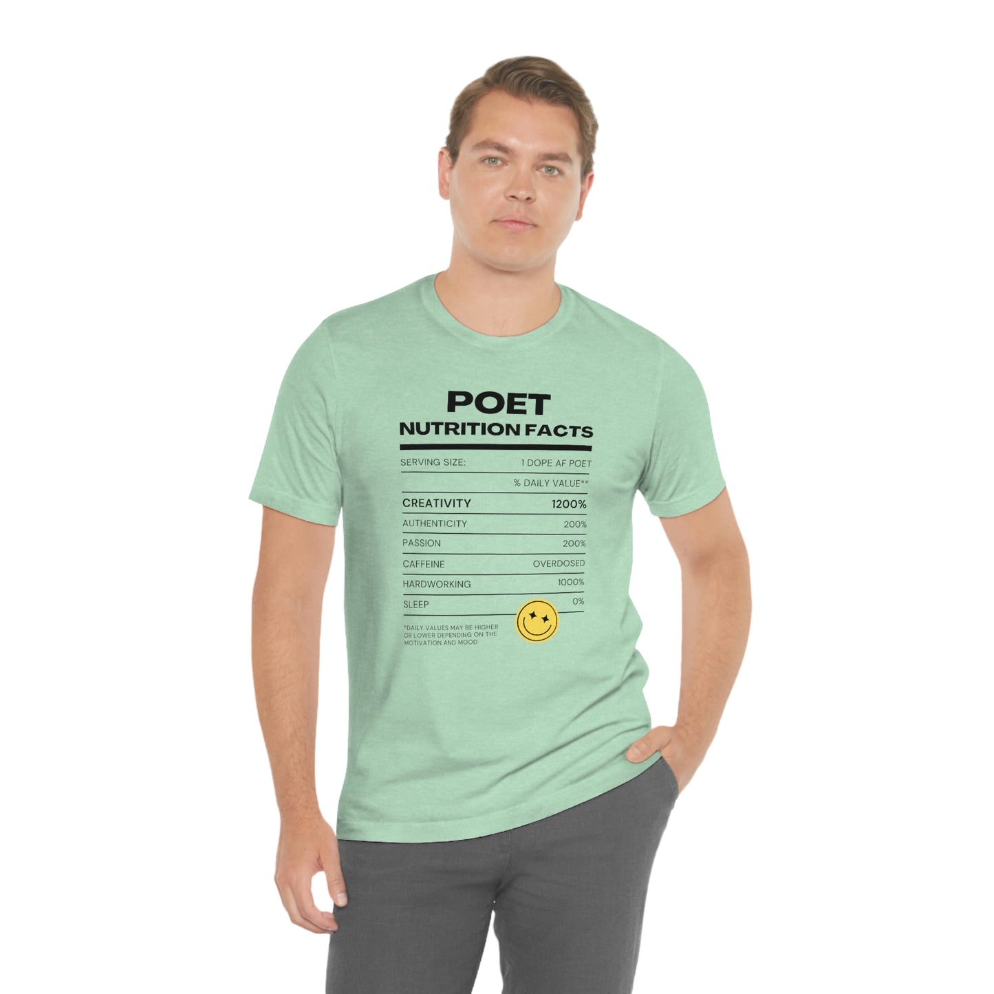 Unisex Jersey Short Sleeve Nutritional Poet Tee