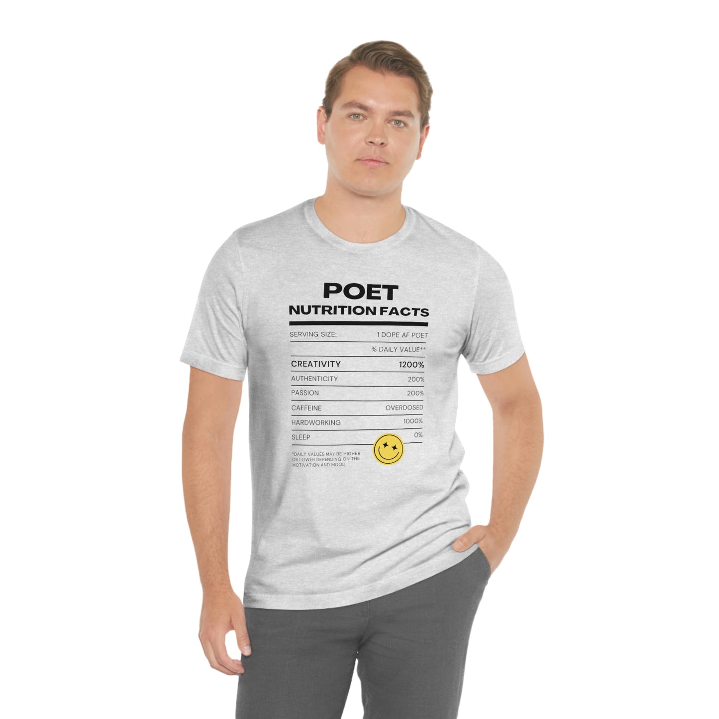 Unisex Jersey Short Sleeve Nutritional Poet Tee