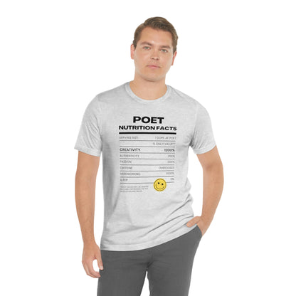 Unisex Jersey Short Sleeve Nutritional Poet Tee