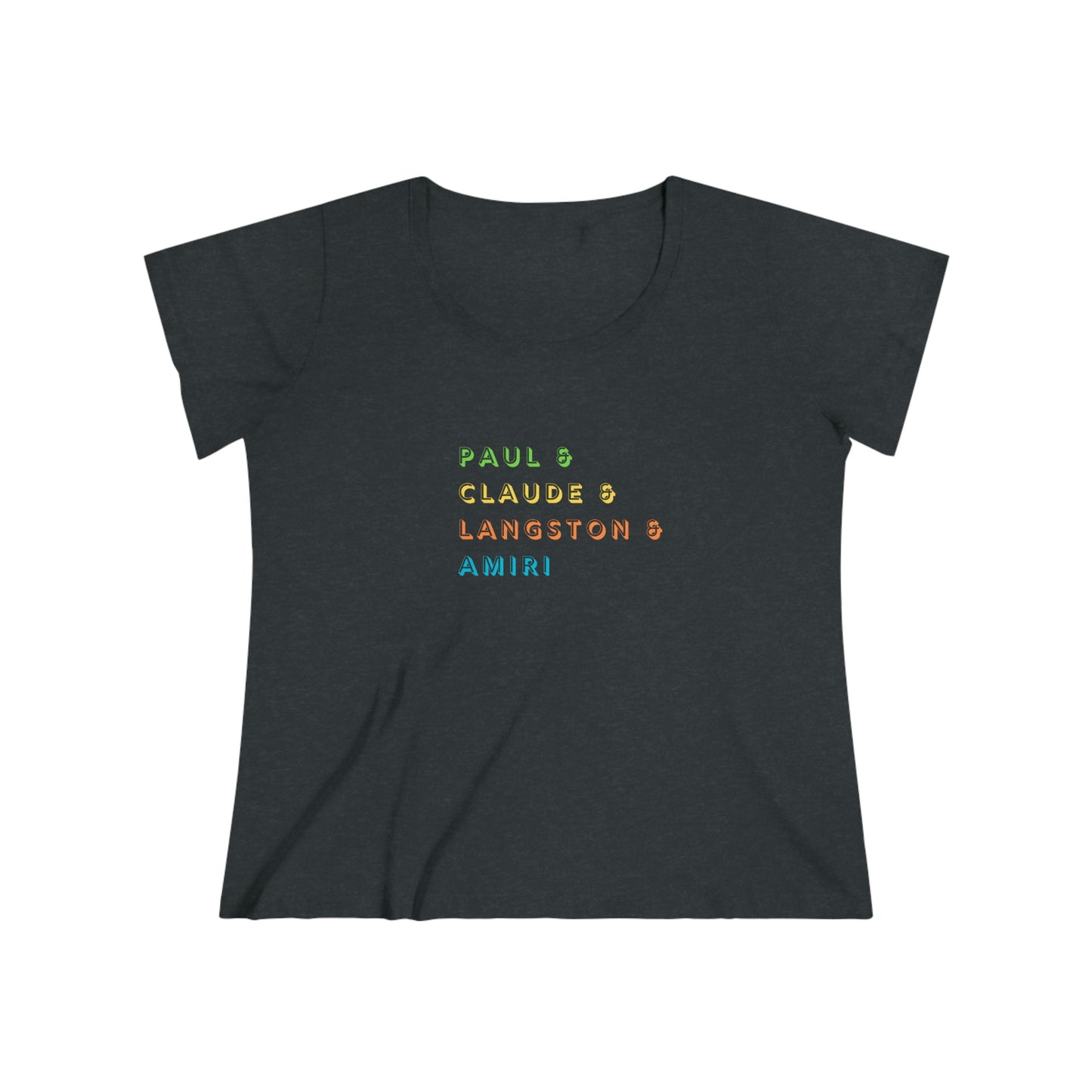 Women's Curvy Male Poet Ancestors Tee