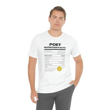 Unisex Jersey Short Sleeve Nutritional Poet Tee