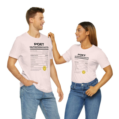 Unisex Jersey Short Sleeve Nutritional Poet Tee