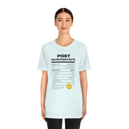 Unisex Jersey Short Sleeve Nutritional Poet Tee