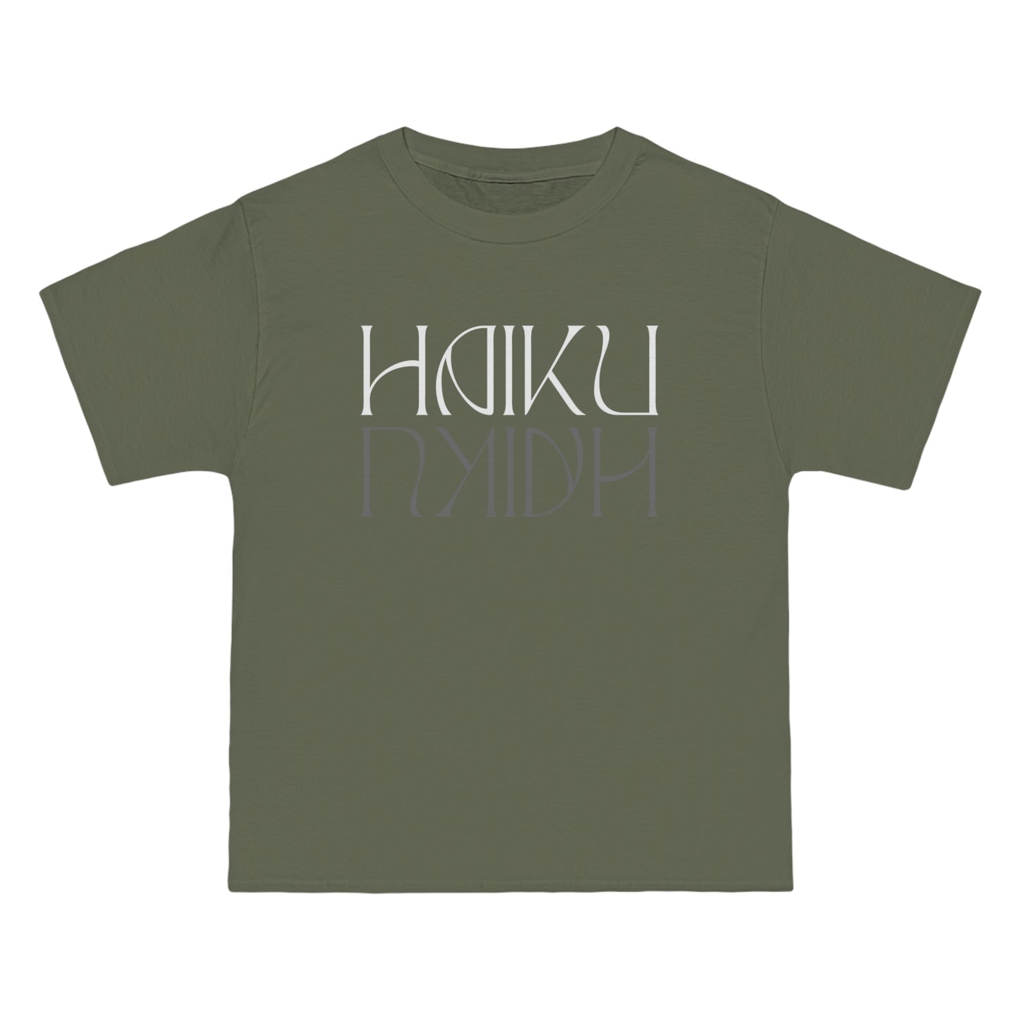 Beefy-T® Short-Sleeve Haiku Reflective White Text T-Shirt