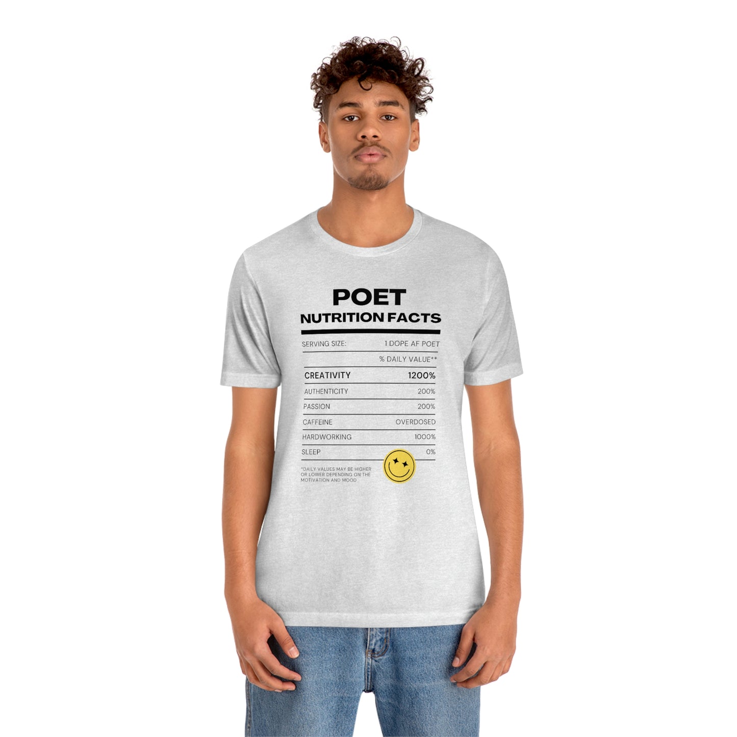 Unisex Jersey Short Sleeve Nutritional Poet Tee