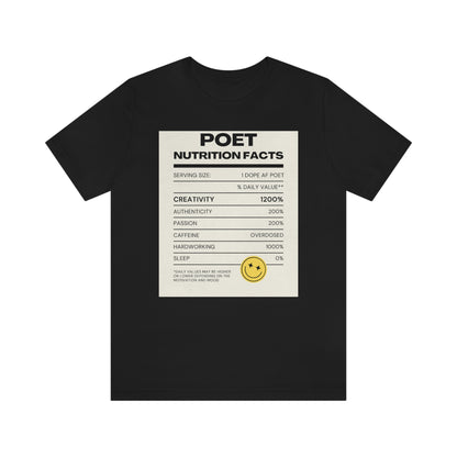 Unisex Jersey Short Sleeve Nutritional Poet Tee