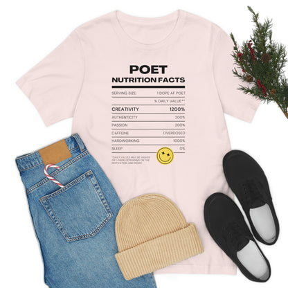 Unisex Jersey Short Sleeve Nutritional Poet Tee