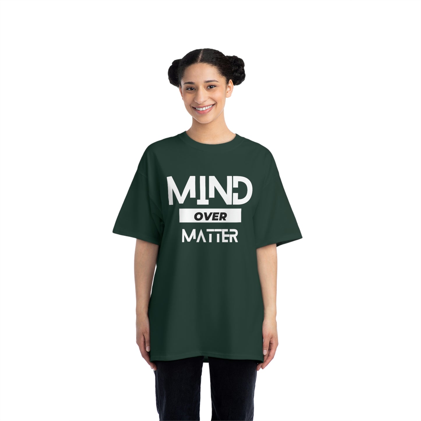 Beefy-T® Short-Sleeve Mind Over Matter White Text T-Shirt