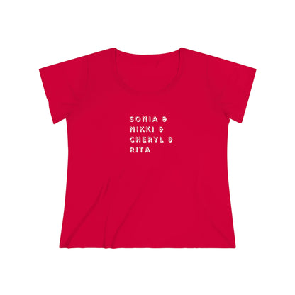 Women's Curvy Women Poets Homage White Text Tee