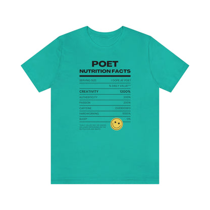 Unisex Jersey Short Sleeve Nutritional Poet Tee