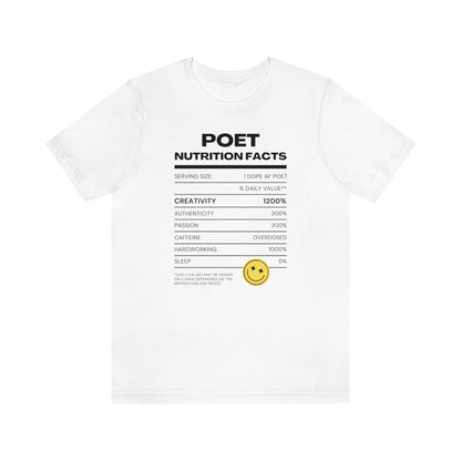 Unisex Jersey Short Sleeve Nutritional Poet Tee