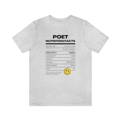 Unisex Jersey Short Sleeve Nutritional Poet Tee