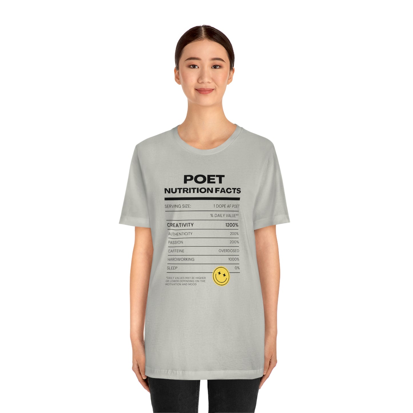 Unisex Jersey Short Sleeve Nutritional Poet Tee