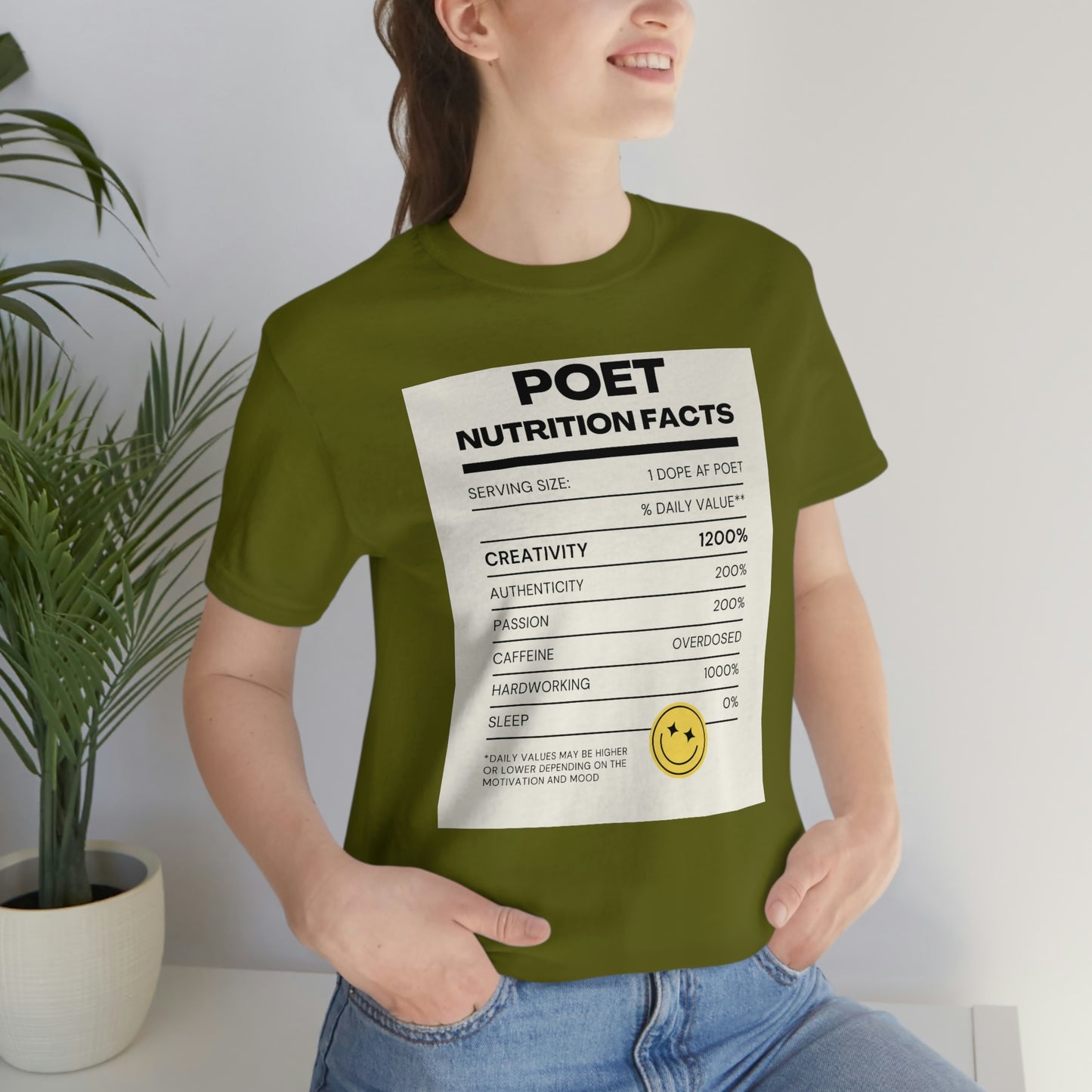 Unisex Jersey Short Sleeve Nutritional Poet Tee