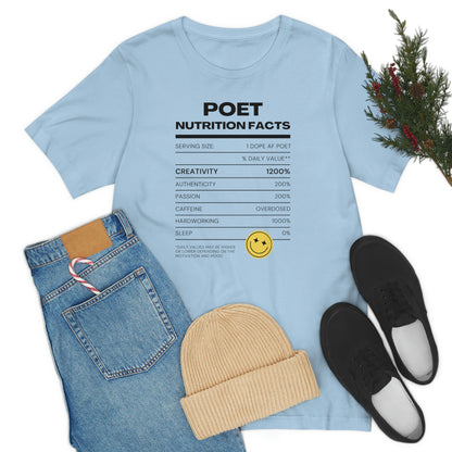 Unisex Jersey Short Sleeve Nutritional Poet Tee