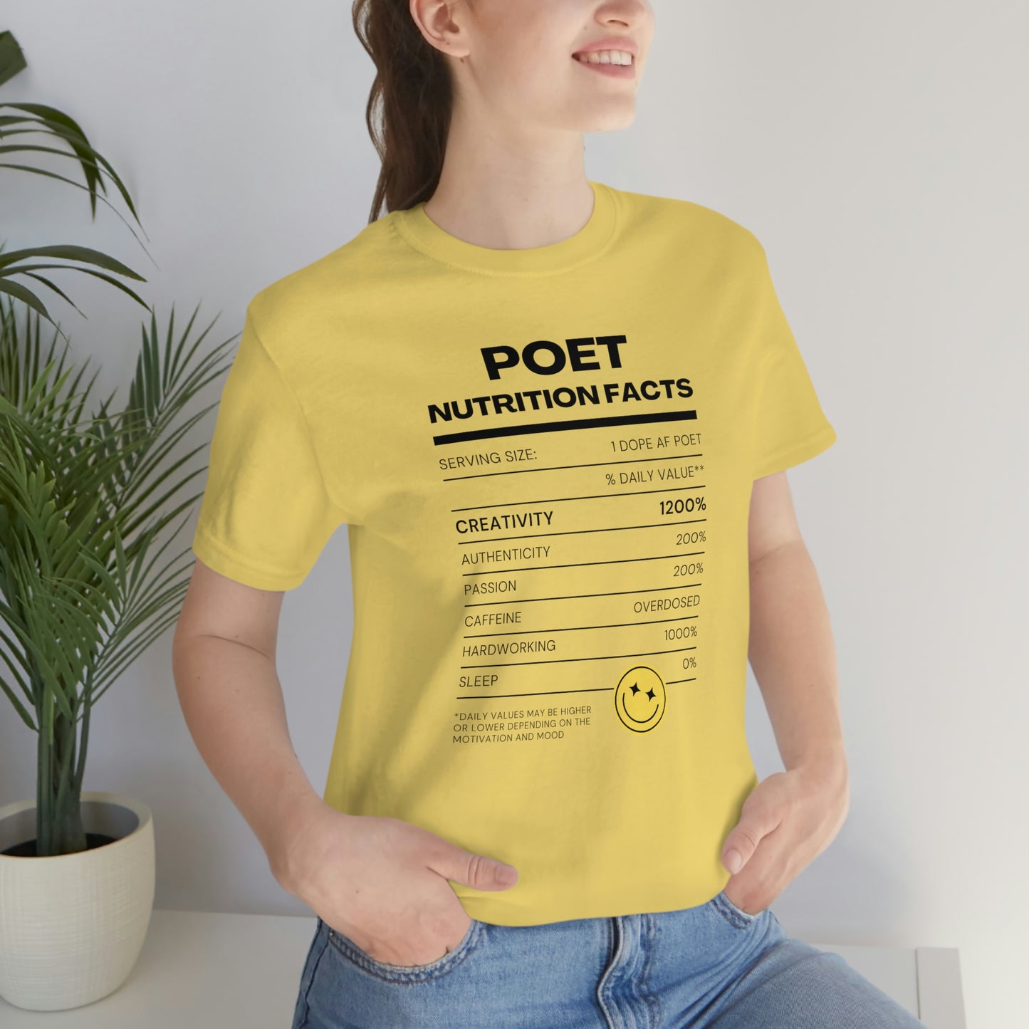 Unisex Jersey Short Sleeve Nutritional Poet Tee