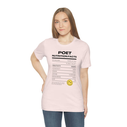 Unisex Jersey Short Sleeve Nutritional Poet Tee