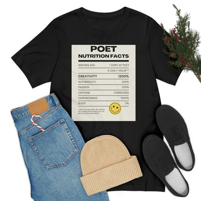 Unisex Jersey Short Sleeve Nutritional Poet Tee