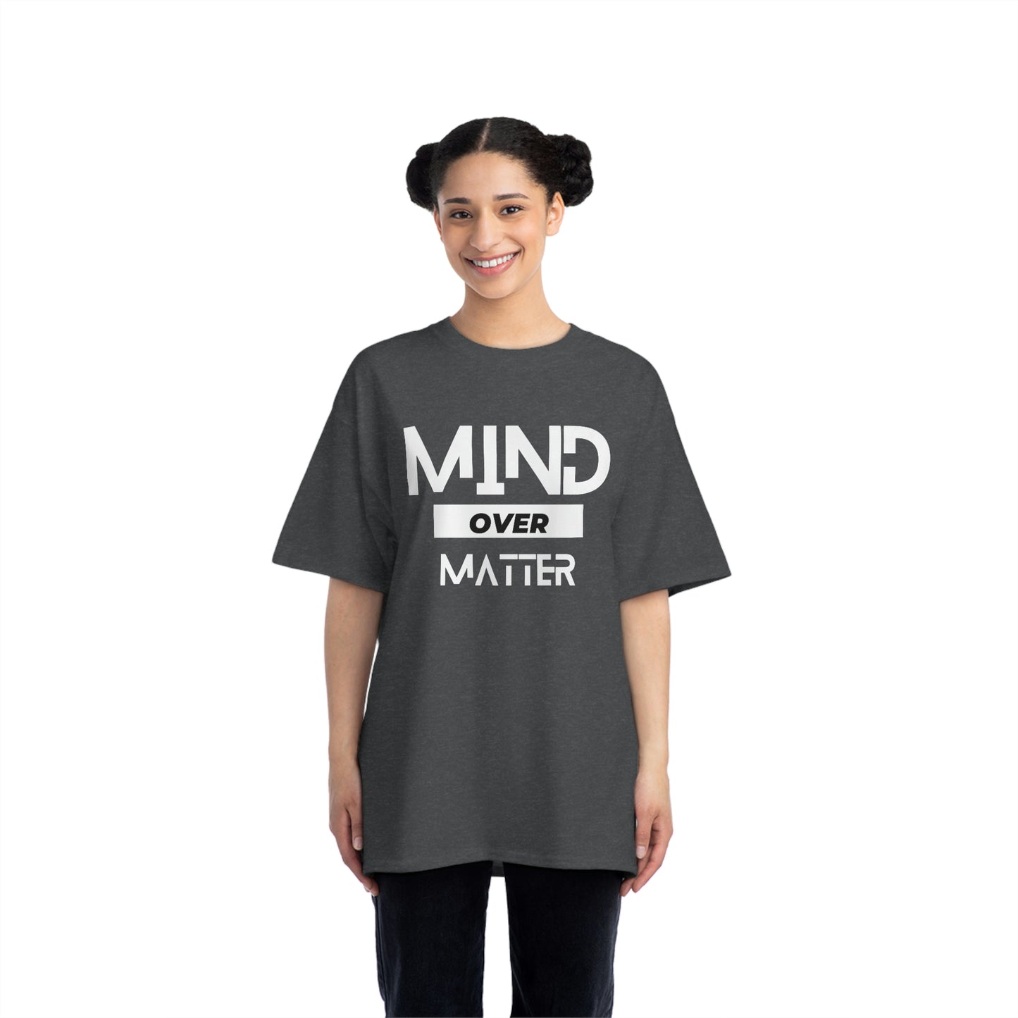 Beefy-T® Short-Sleeve Mind Over Matter White Text T-Shirt