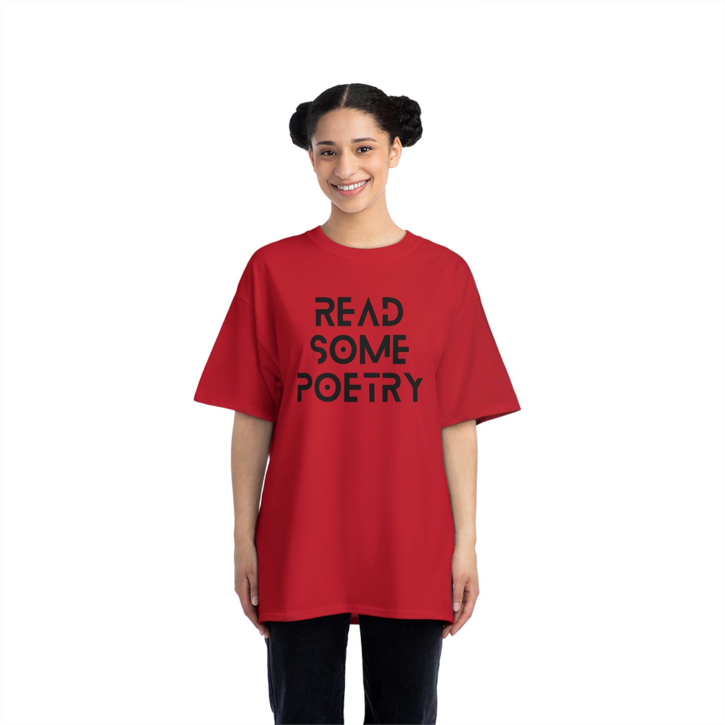 Beefy-T® Short-Sleeve Read Some Poetry Black Text T-Shirt