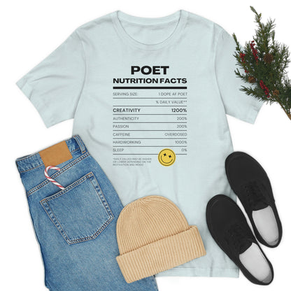 Unisex Jersey Short Sleeve Nutritional Poet Tee