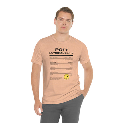 Unisex Jersey Short Sleeve Nutritional Poet Tee