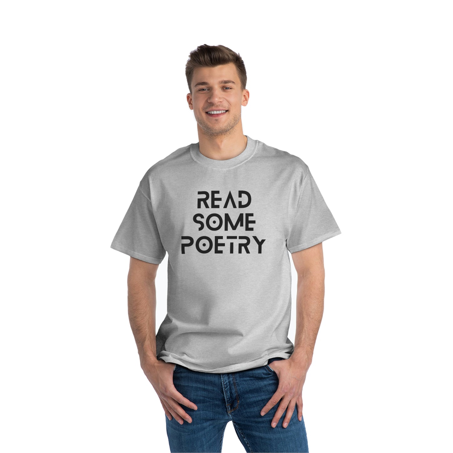 Beefy-T® Short-Sleeve Read Some Poetry Black Text T-Shirt