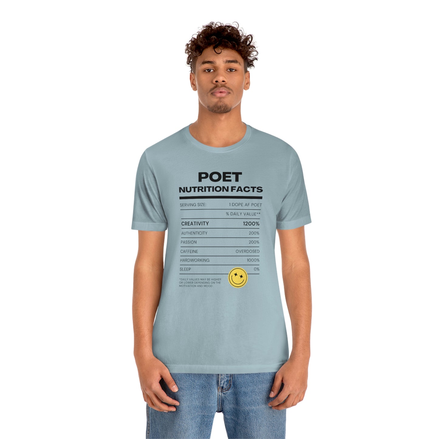 Unisex Jersey Short Sleeve Nutritional Poet Tee