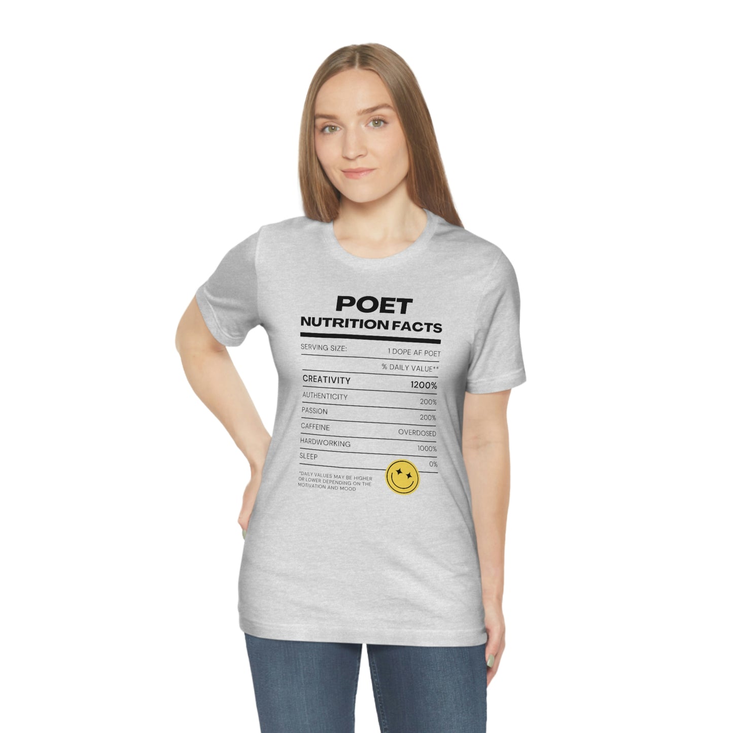 Unisex Jersey Short Sleeve Nutritional Poet Tee