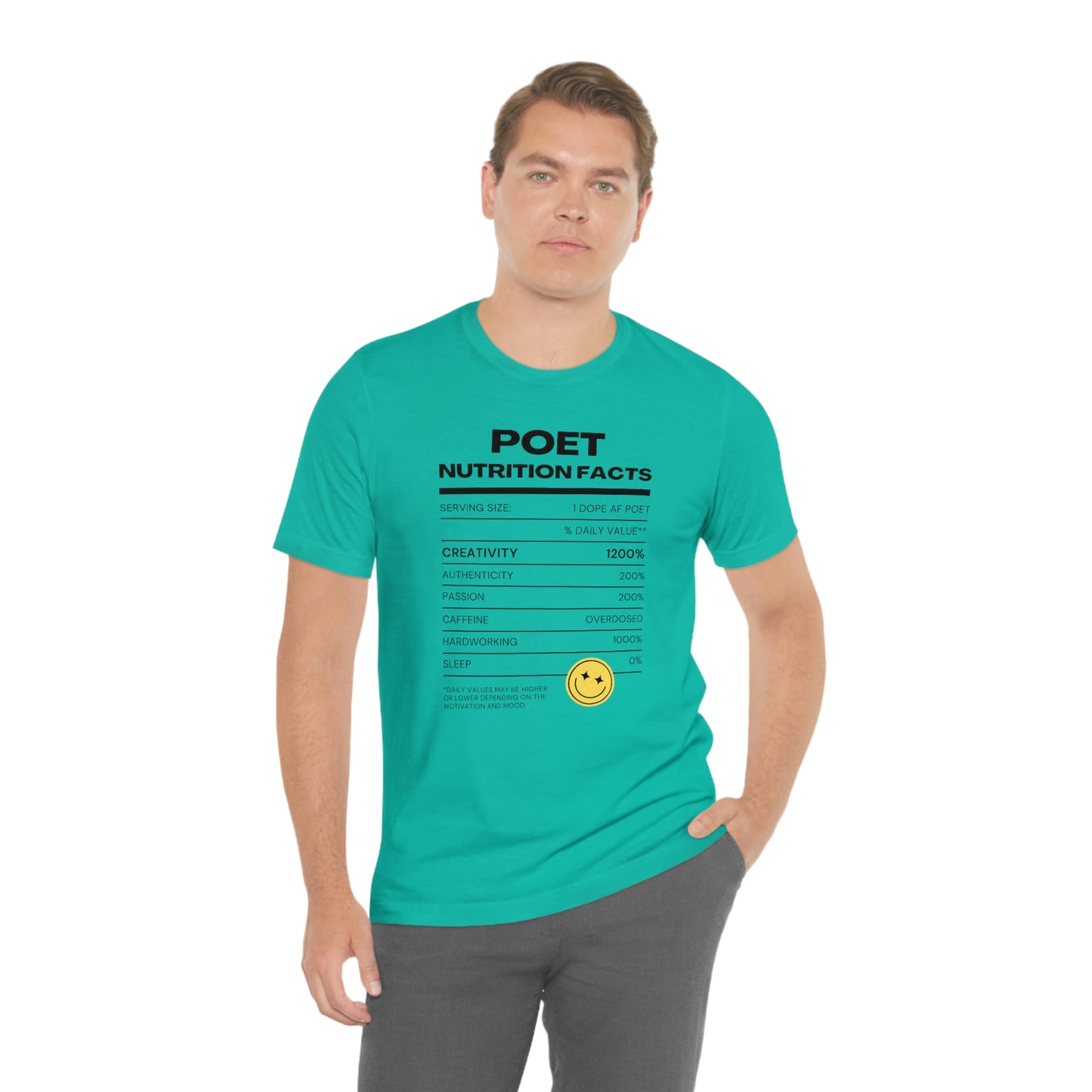 Unisex Jersey Short Sleeve Nutritional Poet Tee