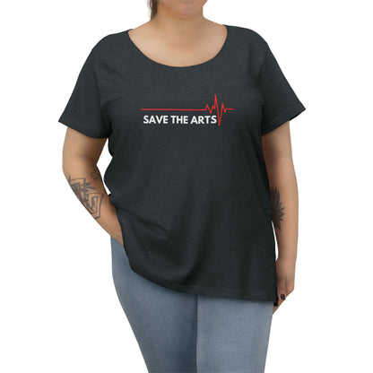 Women's Curvy Save The Arts Tee