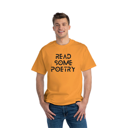 Beefy-T® Short-Sleeve Read Some Poetry Black Text T-Shirt