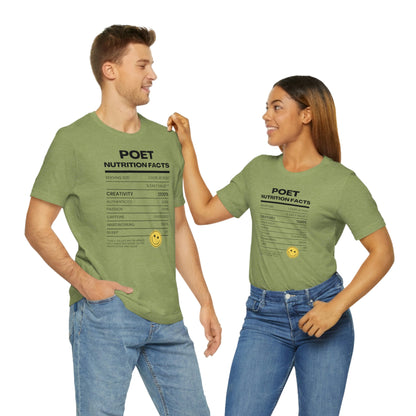 Unisex Jersey Short Sleeve Nutritional Poet Tee