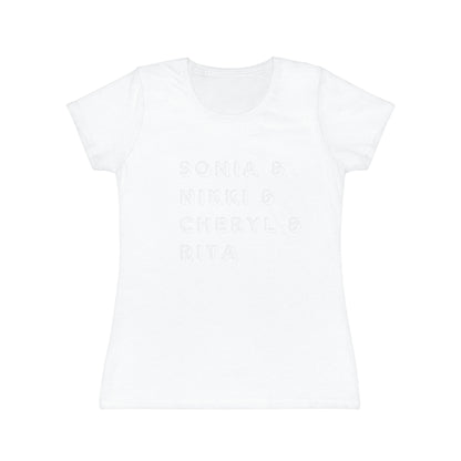 Women's Iconic Women Poet Homage White Text T-Shirt